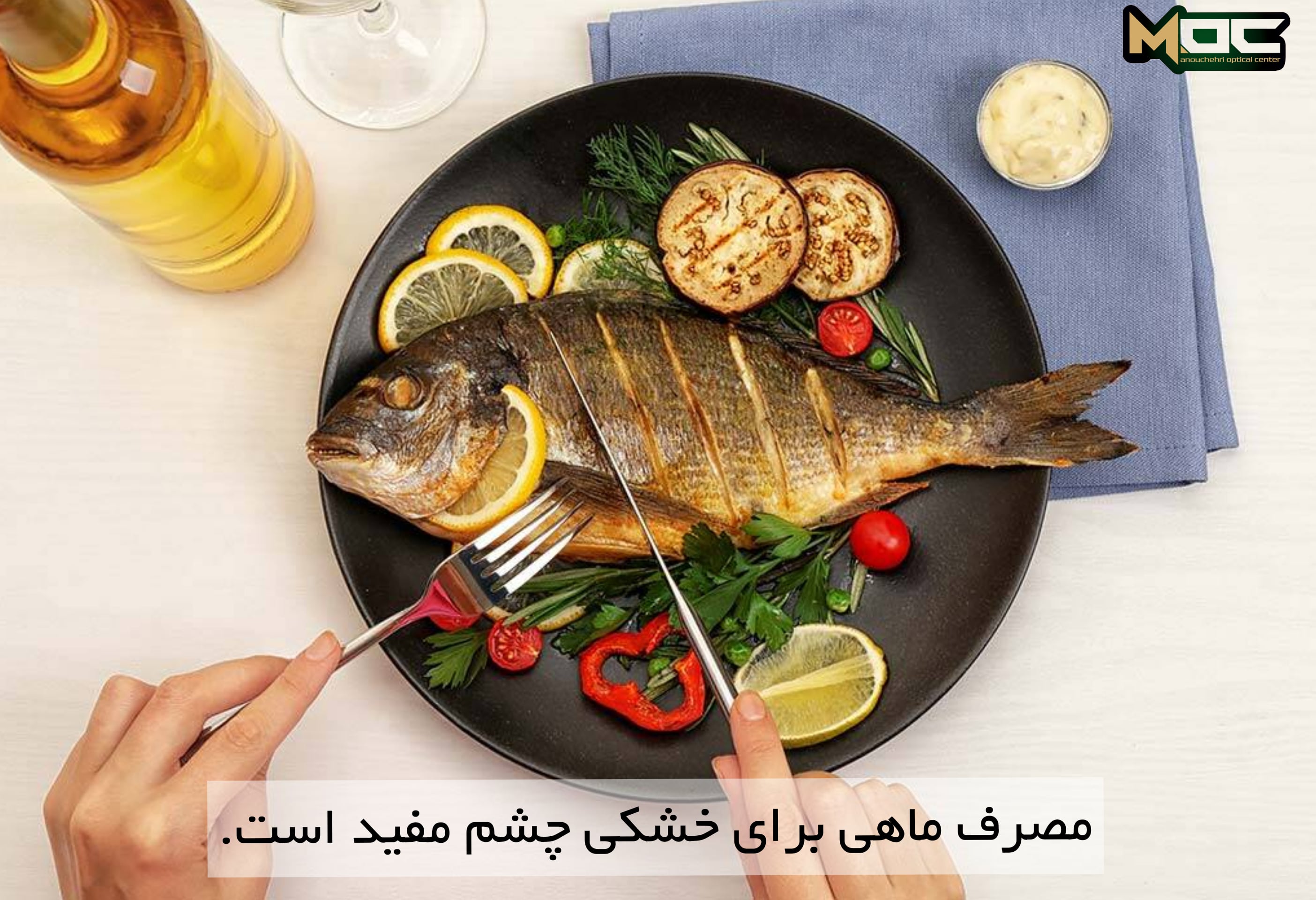 ماهی به خشکی چشم کمک می‌کند