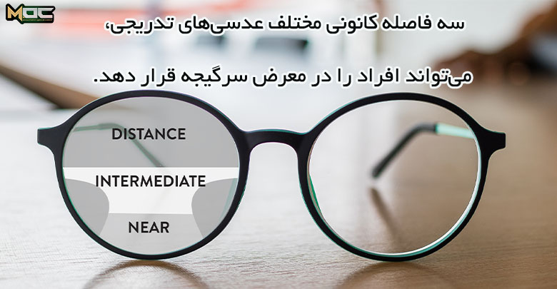 سرگیجه از معایب عدسی تدریجی است